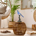 13.5"H Stained Glass Bird Accent Lamp