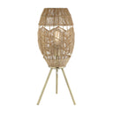 23.5"H Table Lamp with Round Tan Hemp Rope Shade