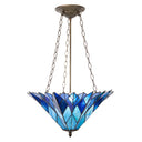 28" H Graceful Azura Unique Tiffany Style Shade Pendant Light