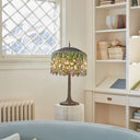 31.75" H Cherry Blossoms Stained Glass Table Lamp