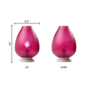 13" H Meggie Fuchsia Globe-Like Shade Accent Lamp with a White Marble Pedestal Base