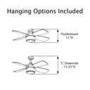 42"W Caelan Remote-Controlled 2-Light Ceiling Fan