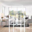 Leticia River of Goods White Metal and Clear Glass Bowl 61-Inch Floor Lamp