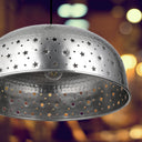 Sybil 17.75"W Star-Shaped Cutout Silver Pendant Light