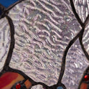 16"H Birds in the Night Sky Round Stained Glass Window Panel