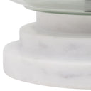 13' H Emily White and Green Ombre Stacked Base Globe Shade Accent Lamp - River of Goods