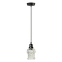 4.5" W 1-Light Luna Glass and Metal Pendant