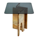 Mildred Wood and Glass Coffee Table