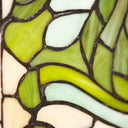 26"W Vintage Victorian Stained Glass Window Panel