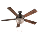 52"W Woven Rope 5-Blade LED Ceiling Fan
