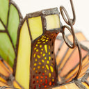 9"H Patch the Pumpkin Stained Glass Accent Lamp