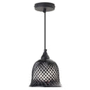 7" W Drake Black Hand Blown Glass Bell Shade Pendant Light