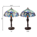 24.5" H Marlowe Multicolor Tiffany-Style Stained Glass Table Lamp