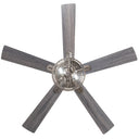 52" 5-Blade LED Industrial Satin Nickel Lighted Ceiling Fan