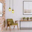 4.5" W 1-Light Gillian Glass and Metal Pendant