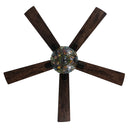 52" W Halston Indoor Tiffany Stained Glass Oil Rubbed Bronze Ceiling Fan with Remote Control