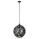 Magnolia 16.25"W Modern Black Abstract Globe Metal Pendant Light