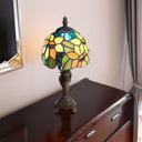12"H Stained Glass Sunflower Blossoms Accent Table Lamp