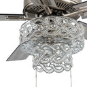 52"W LED Olivia 5-Blade Beaded Braid Wedding Band Ceiling Fan