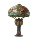 36" H Poppies Tiffany-Style Stained Glass Table Lamp