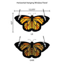 6.5"H Yellow & Orange Butterfly Stained Glass Window Panel