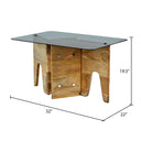 Mildred Wood and Glass Coffee Table