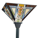 71"H Stained Glass Mission Style Southwestern Torchiere