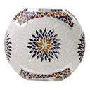 9.5" H Juliette Multicolor Globe Shade Mosaic Glass Accent Lamp