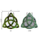 11.75" H Trinity Knot Celtic Stained Glass Window Panel