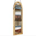 36" H Oversized Geometric Stained Glass Window Panel