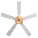 52" 5-Blade LED Tan Rattan Lighted Ceiling Fan