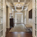 15.25"H Tiered Jeweled Glass and Metal Semi-Flush Mount Lighting Fixture