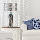 24.25"H Gloria's Crystal Beaded Table Lamp with Mosaic Base