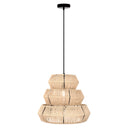 Brigitta 20"W Tiered Cream Jute Pendant Light