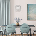 9.875"W Lucai Caged Globe Shade Pendant Light