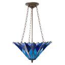 28" H Graceful Azura Unique Tiffany Style Shade Pendant Light