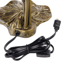 16"H Hand Blown Mercury Glass 3 Lily Downlight Accent Lamp