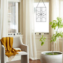 18" H Clear Floral Glass Window Panel