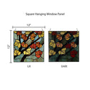 12" H Leaves in Autumn Stained Glass Window Panel