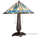 21" H Amberly Tiffany-Style Stained Glass Empire Shade Candlestick Table Lamp - Unlit