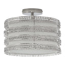 13.375"W Quentin Silver Drum Shade w/ Charms Ceiling Light