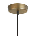 5" Maxine Brushed Gold Metal Pendant Light with Wood Shade