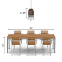 1-Light Black Metal Cage and Brown Wood Pendant