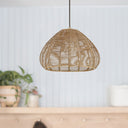 12.75" 1-Light Gloriana Pendant Light Rattan Brown