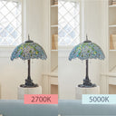 32" H Wisteria Tiffany-Style Stained Glass Table Lamp