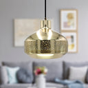 16"H Sorrento Teardrop 1-Light Metal Pendant
