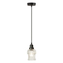 4.5" W 1-Light Luna Glass and Metal Pendant