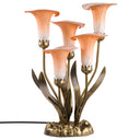 20"H Hand Blown Glass 5 Calla Lily Uplight Accent Lamp -Off
