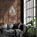11 in. Gold 1-Light Pendant with Painted Silver Glass Shade