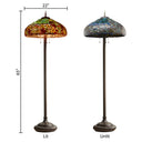 65"H Hampstead Tiffany Style Stained Glass Floor Lamp